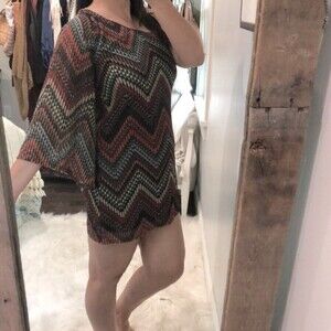 Auditions size large one shoulder chevron dress